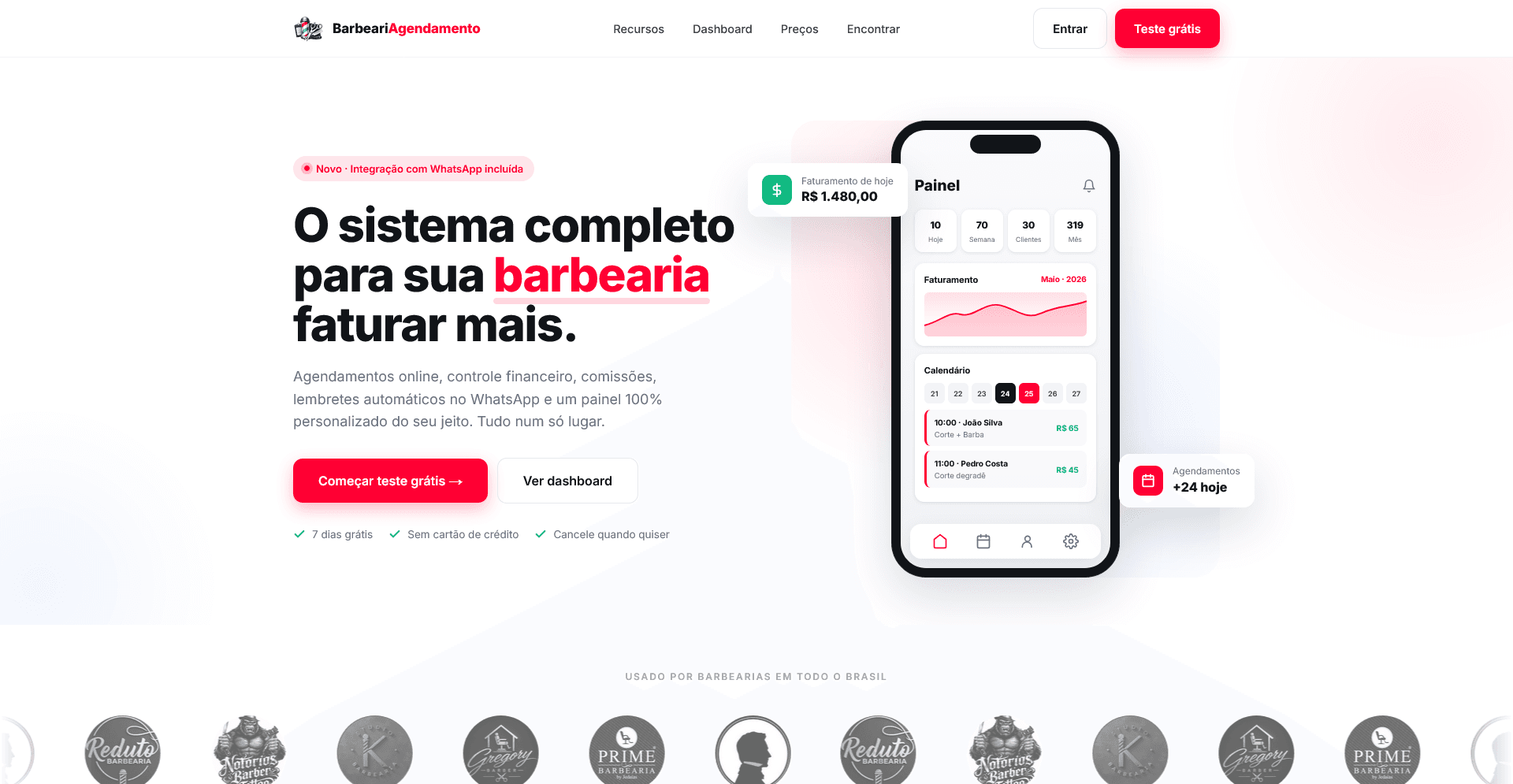 Screenshot do projeto BarbeariAgendamento